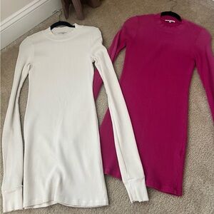 Cotton Citizen Mini Dresses in Cream and Pink